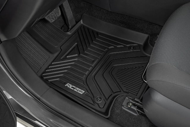 Rough Country Flex-Fit Floor Mats Front & Rear for Toyota RAV4 (2019-2025) FF-71602