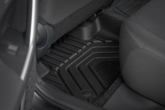 Rough Country Flex-Fit Floor Mats Front & Rear for Toyota RAV4 (2019-2025) FF-71602