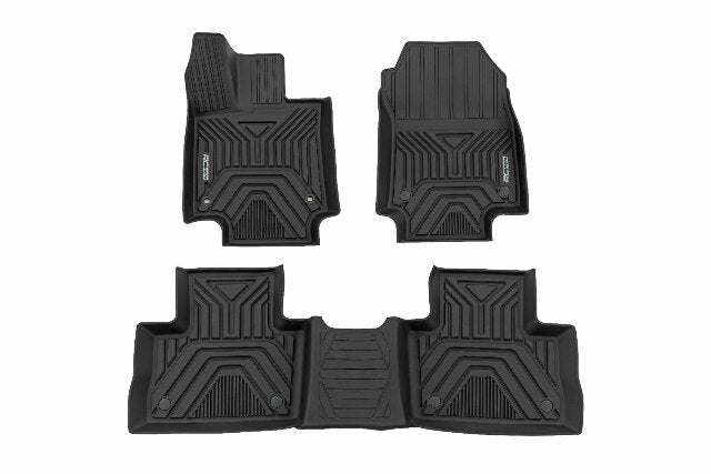 Rough Country Flex-Fit Floor Mats Front & Rear for Toyota RAV4 (2019-2025) FF-71602