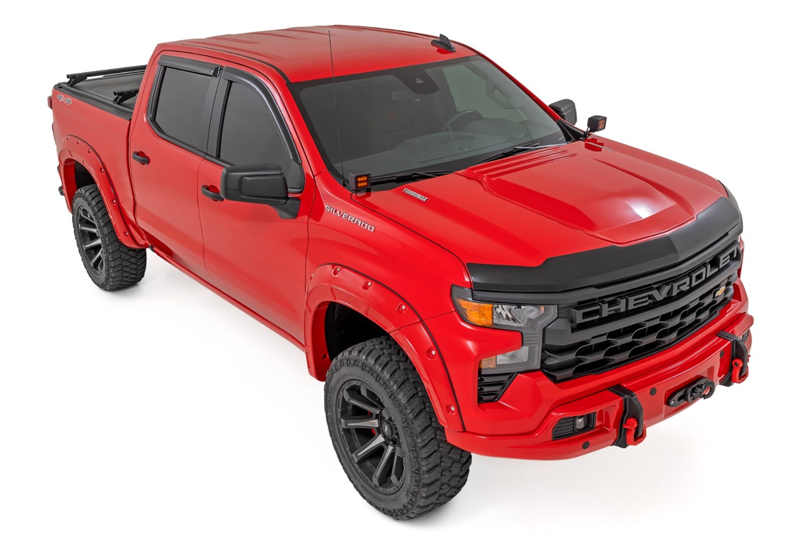 Rough Country Hood Protector Gloss Black Chevy Silverado 1500 19-26 & Classic HP10010-RCGB