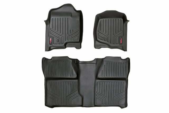 Rough Country GM HD Floor Mats 07-13 Silv/Sierra 07-14 HD Crew Cab Bucket Seats M-20713