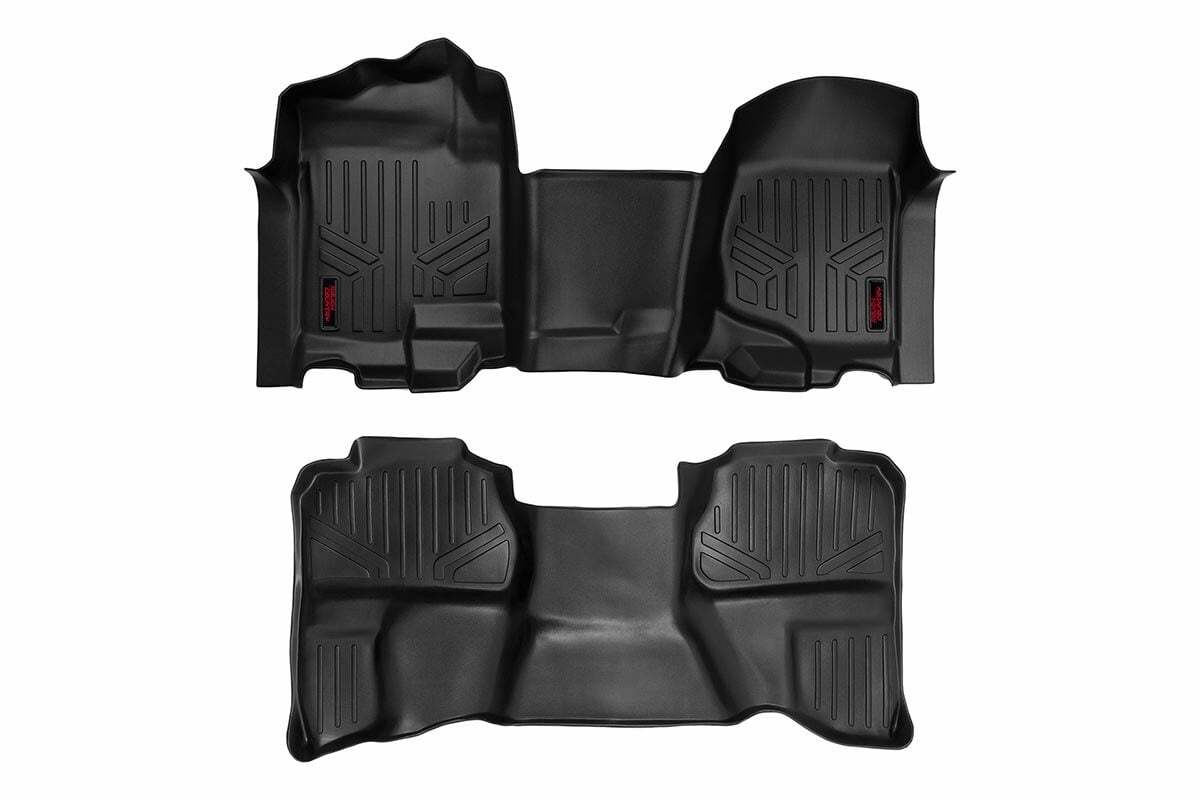 Rough Country GM HD Floor Mats 07-13 Silv/Sierra 07-14 HD Ext. Cab Bench Seat M-21072