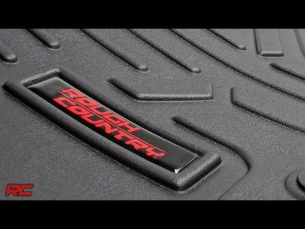 Rough Country HD Floor Mats [F/R]-14-19 Chevy Silverado/GMC Sierra Double Cab M-21142