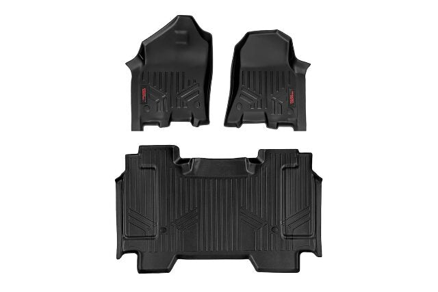 Rough Country Heavy Duty Floor Mats [F/R]-19-20 for RAM Crew Cab Full Console -1