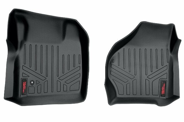 Rough Country Heavy Duty Floor Mats Front 99-07 for Ford Super Duty Crew Cab -1