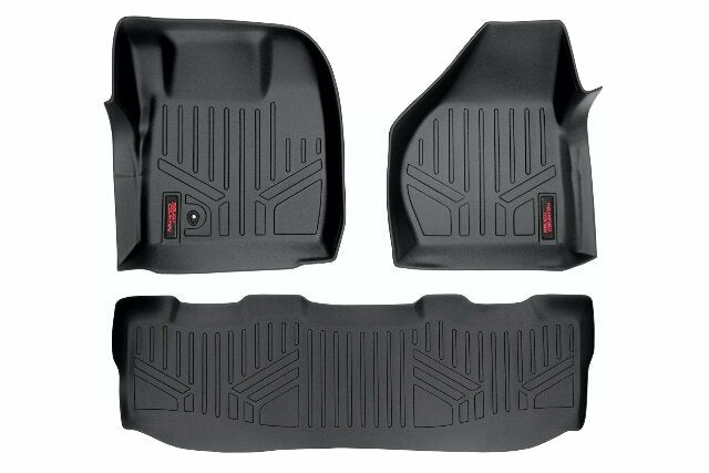 Rough Country Heavy Duty Floor Mats Frt/Rear 08-10 for Ford Super Duty Crew Cab -1