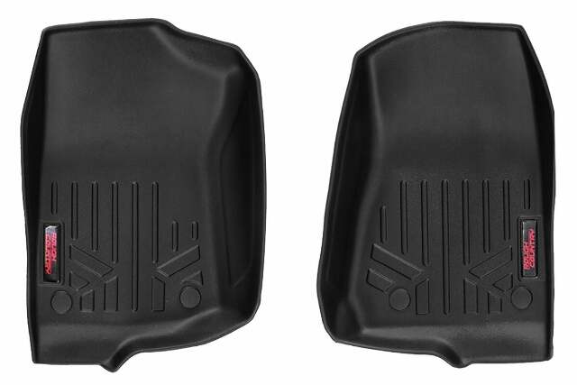 Rough Country Heavy Duty Floor Mats [Front] fits 18-25 Jeep JL, Gladiator JT -1