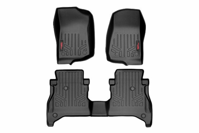 Rough Country HD Floor Mats F&R Under Seat No Lock Storage for 20 Gladiator JT -1