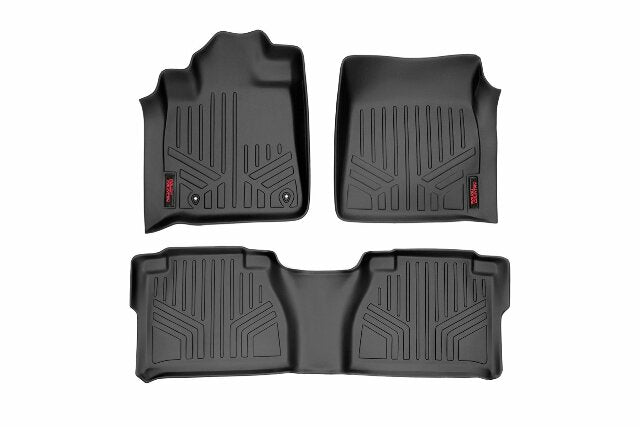 Rough Country Heavy Duty Floor Mats [Frt/Rr]-07-11 for Toyota Tundra Double Cab -1