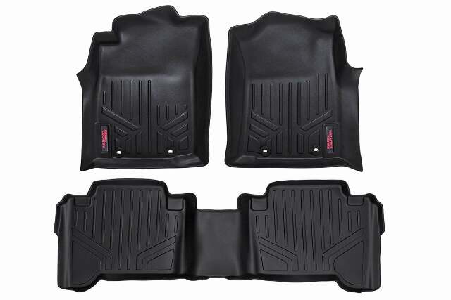 Rough Country Heavy Duty Floor Mats [Frt/Rr]-12-15 for Toyota Tacoma Double Cab -1