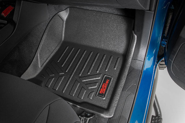 Rough Country Heavy Duty Floor Mats [Frt/Rr]-16-20 for Toyota Tacoma Double Cab M-71216