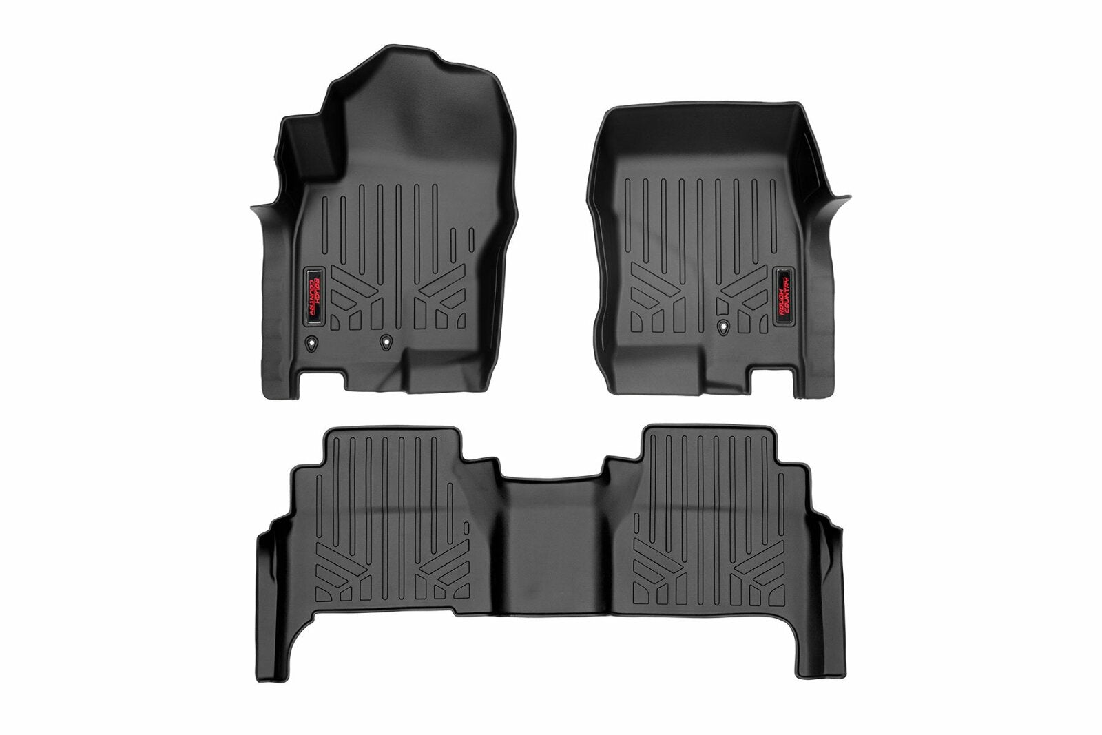 Rough Country Heavy Duty Floor Mats [Frt/Rr]-08-21For Nissan Frontier Crew Cab M-80513