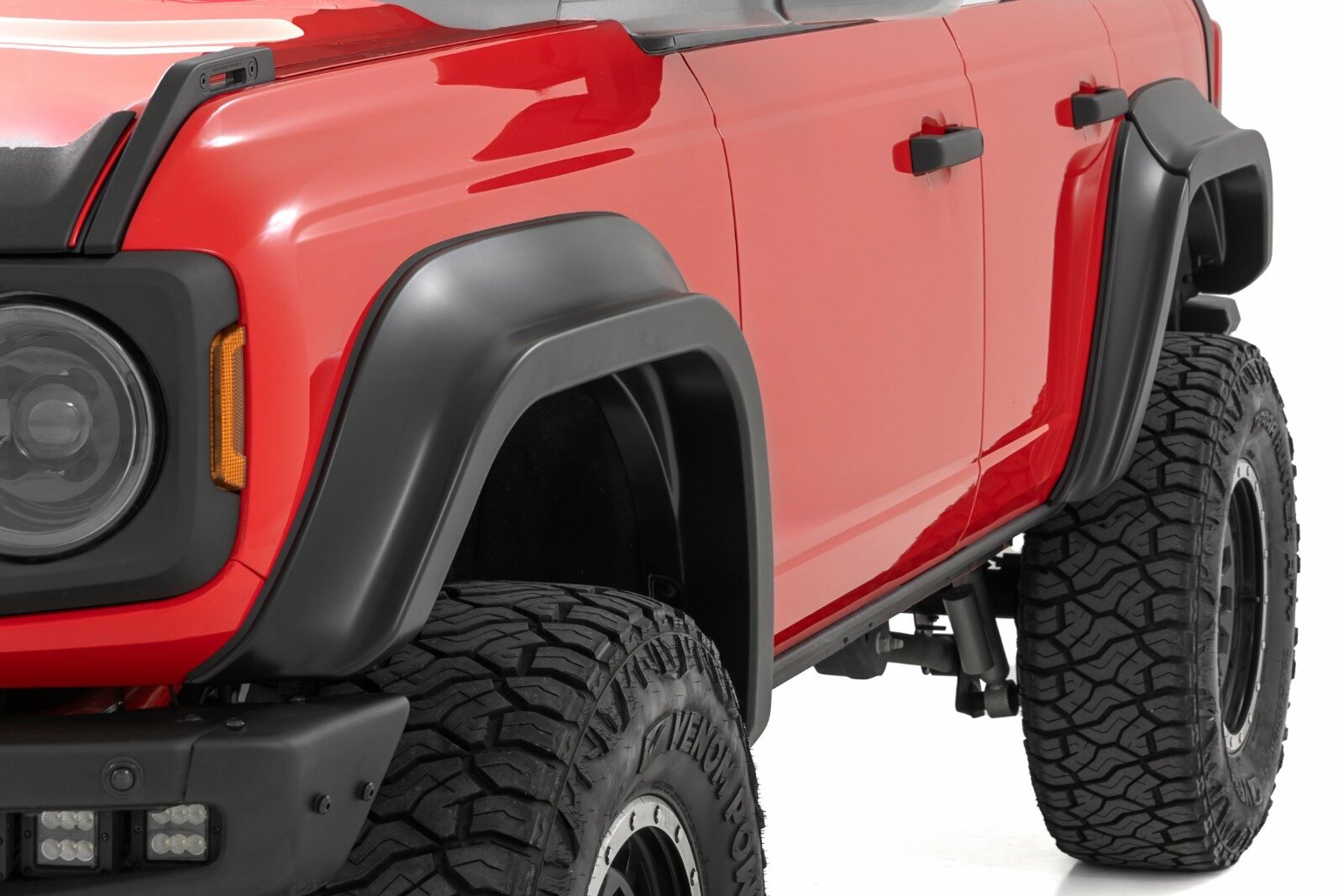 Rough Country Fender Flares | JS Iconic Siver | Ford Bronco 4WD (2021-2025) -2