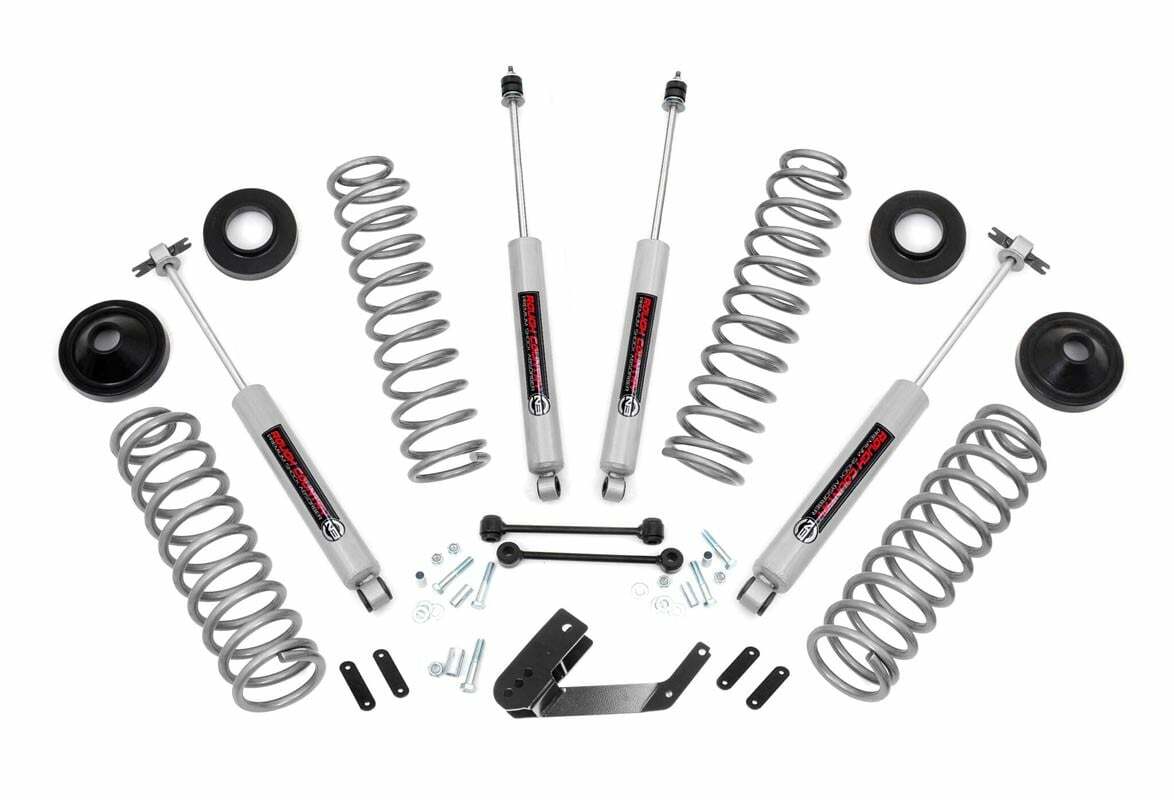 Rough Country 3.25" Lift Kit w/ Shocks For Jeep Wrangler JK 07-18 2-Door