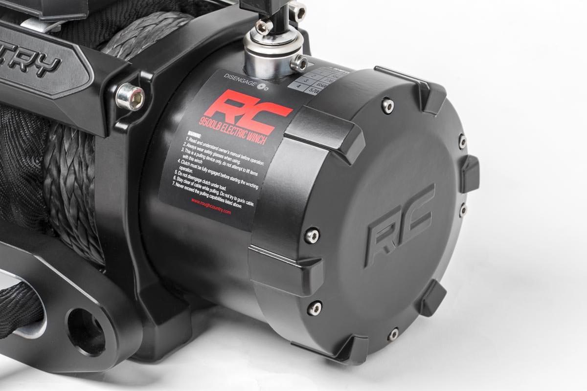 Rough Country 9500lb Pro Series Electric Winch Synthetic Rope PRO9500S