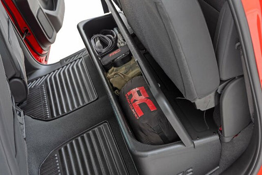 Under Seat Storage w/ Locking Lid | Crew Cab Chevy/GMC 1500/2500HD/3500HD 19-24