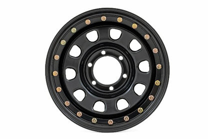 Steel Simulated Beadlock Wheel Black 15x8 5x4.5 3.30 Bore -19