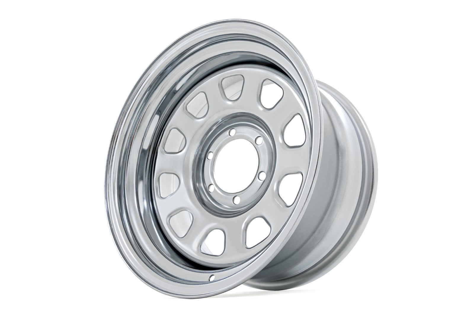 Rough Country Steel Wheel Chrome 17x9 6x5.5 4.25 Bore -12mm