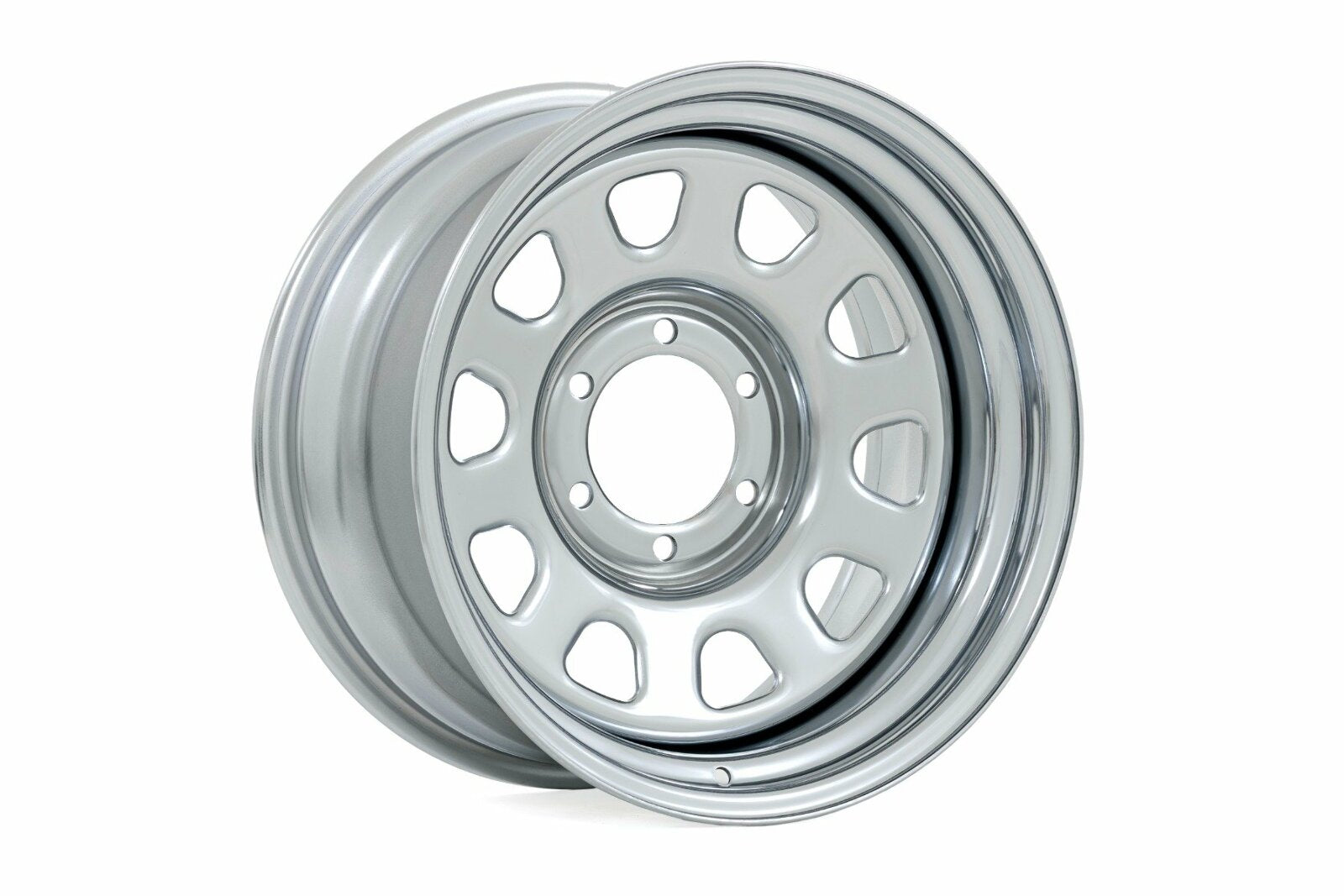 Rough Country Steel Wheel Chrome 16x8 5x4.5 3.30 Bore -6mm