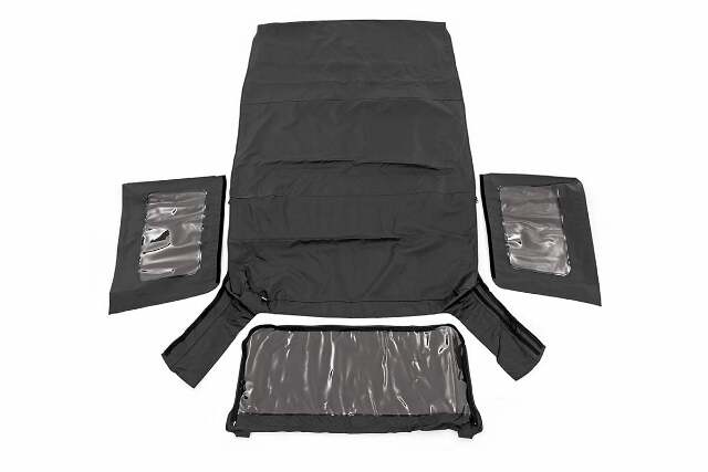 Jeep Replacement Soft Top Black 07-09 JK Wrangler 4 Door -1