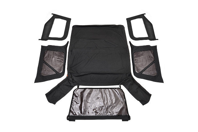 Replacement Soft Top Black 97-06 TJ Wrangler Half Steel Doors RC85350.35