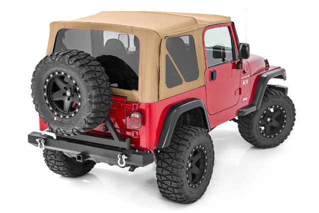 Replacement Soft Top Spice 97-06 TJ Wrangler Half Steel Doors -2