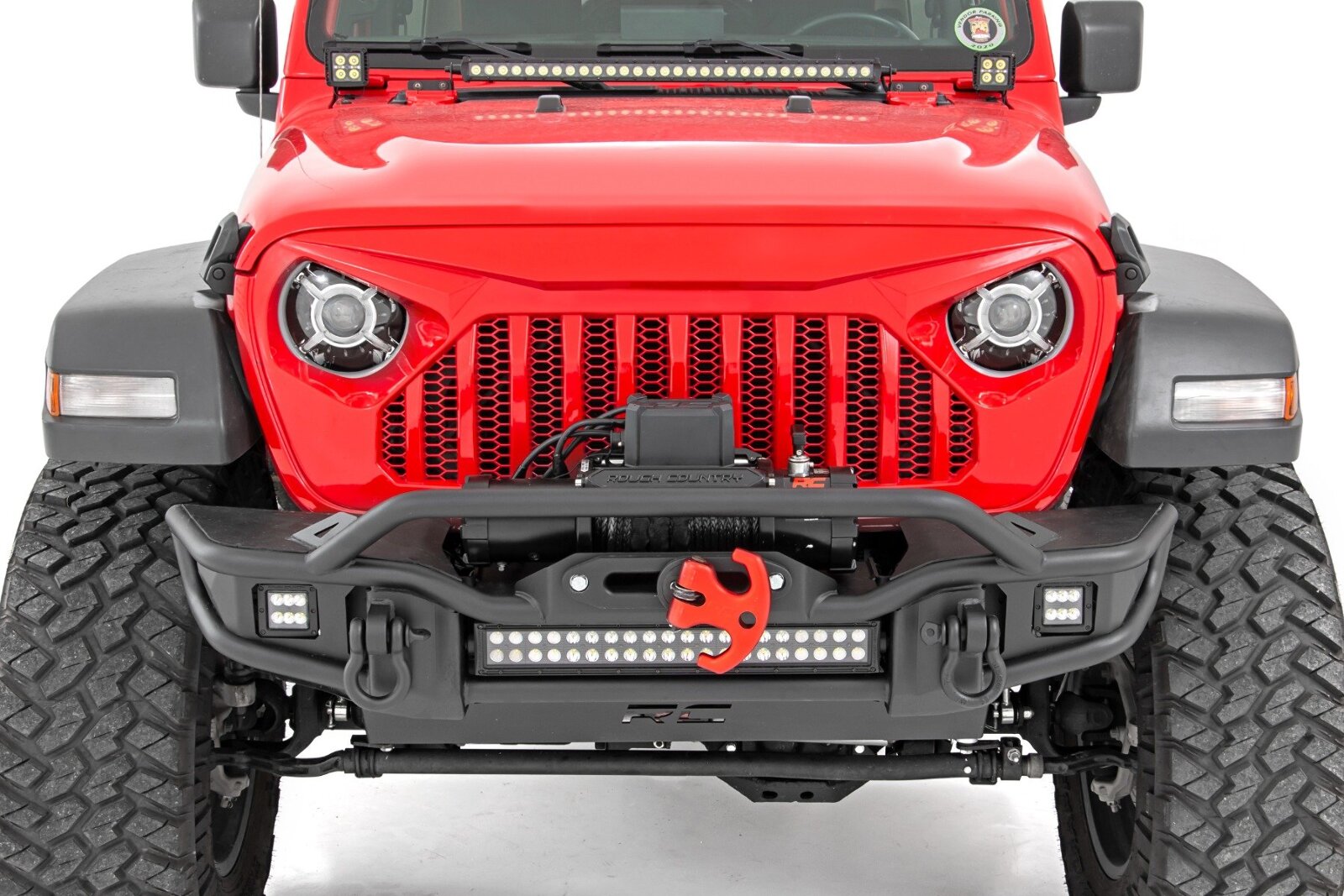 Rough Country 9" DRL Halo LED Headlights for Jeep Gladiator Wrangler 18-26 RCH5300