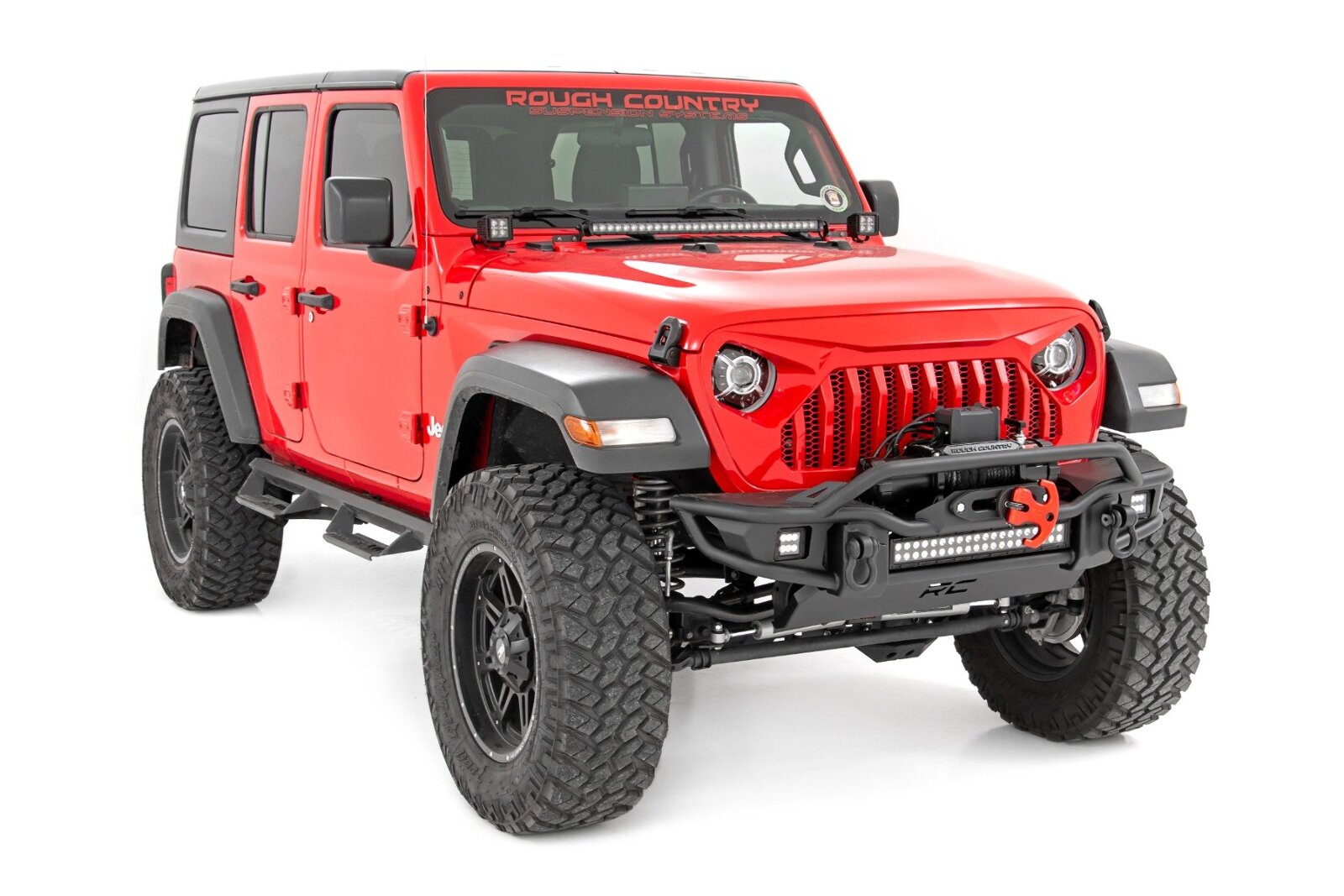 Rough Country 9" DRL Halo LED Headlights for Jeep Gladiator Wrangler 18-26 RCH5300