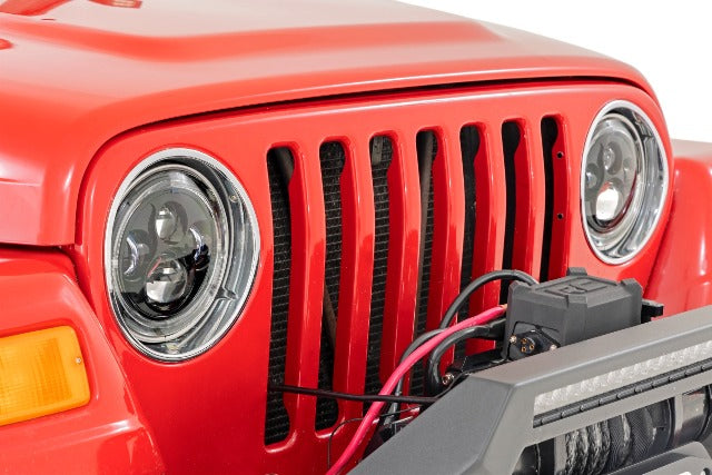 Jeep Wrangler JK 07-18/ TJ 97-06 7" DRL Halo LED Headlights RCH5400