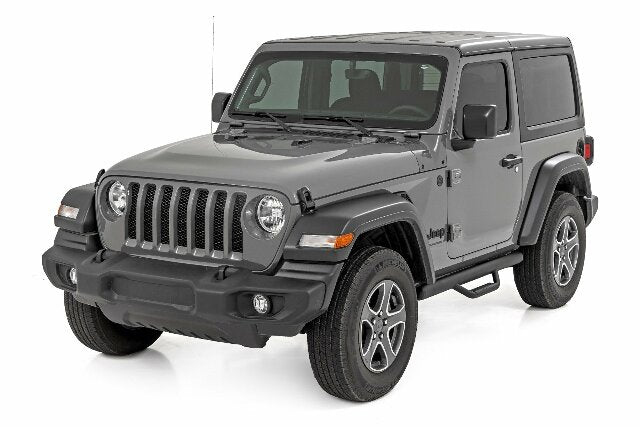 Rough Country Nerf Steps Full Length 2 Door for Jeep Wrangler JL 4wd 18-25 RCJ1846B