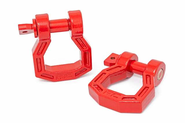 D-Ring Forged Pair Red - -1