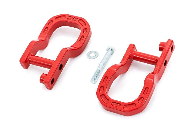 Tow Hooks Forged Red Chevy Silverado 1500 2WD/4WD 2014-2018 - -2