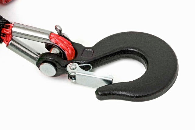 Red 1/4in Synthetic Winch Rope UTV, ATV -2