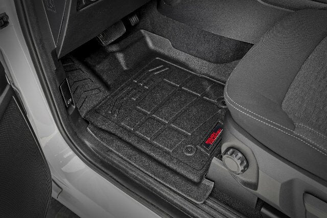Rough Country Sure-Fit Floor Mats Front & Rear for Ford Ranger Crew 2024 -2