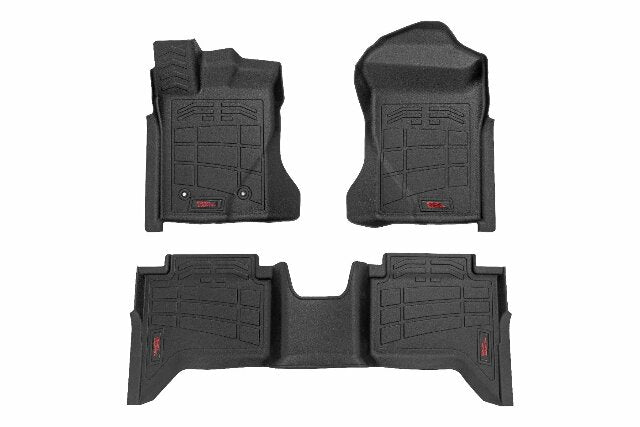 Rough Country Sure-Fit Floor Mats Front & Rear for Ford Ranger Crew 2024 -1