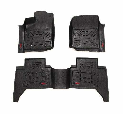 Rough Country Sure-Fit Floor Mats Front & Rear for Toyota Tacoma 16-23 -1