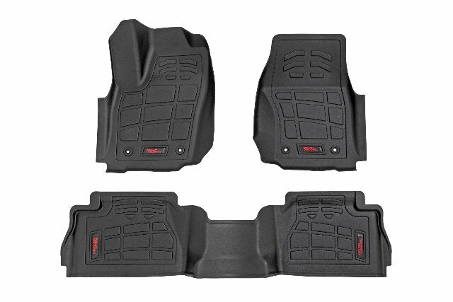 Rough Country Sure-Fit Floor Mats Front/Rear Crew for Toyota Tacoma 24-25 -1