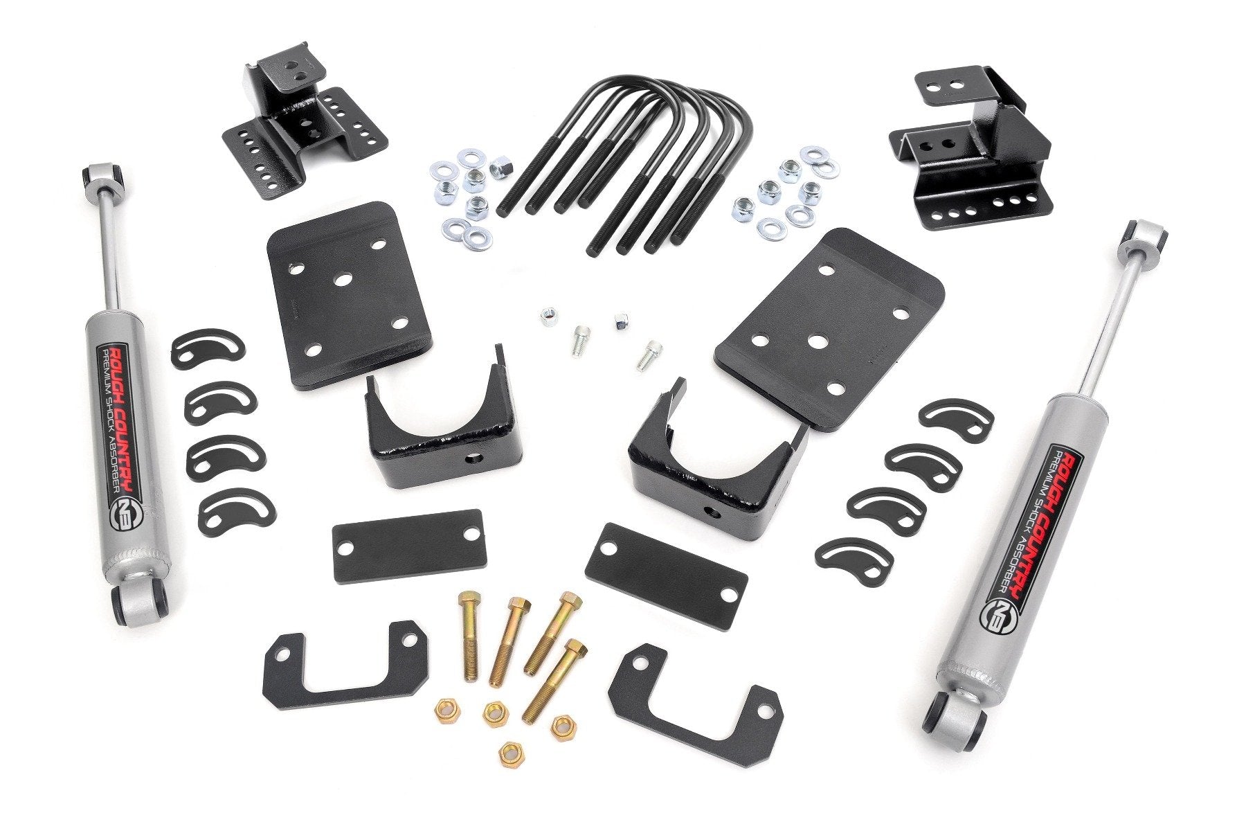 Rough Country Lowering Kit Str Drop 2"FR 4"RR Chevy/GMC 1500 2wd (07-15) 72330