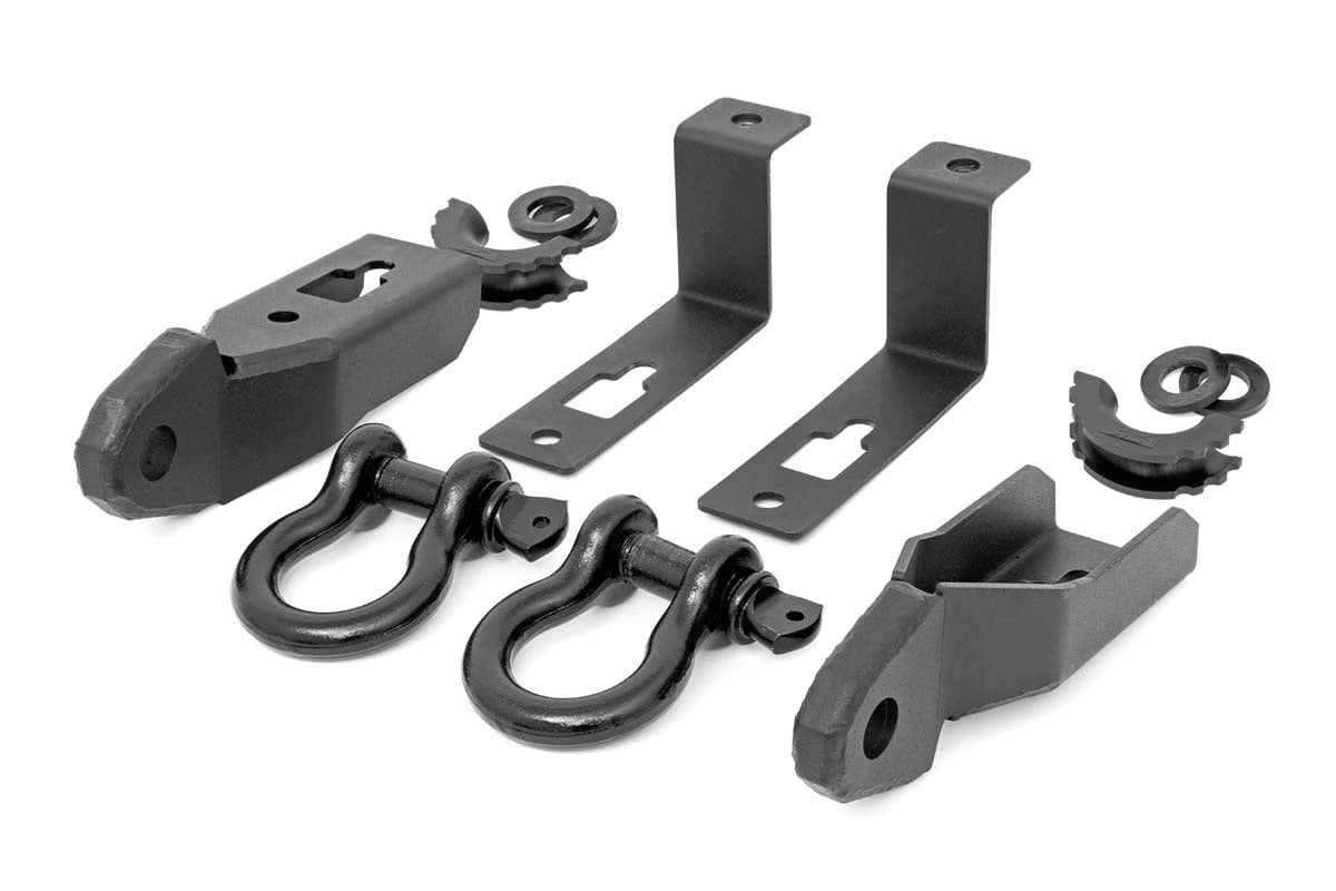Rough Country Ford Tow Hook to Shackle Kit-Mounts D-Rings 19-20 Ranger RS152
