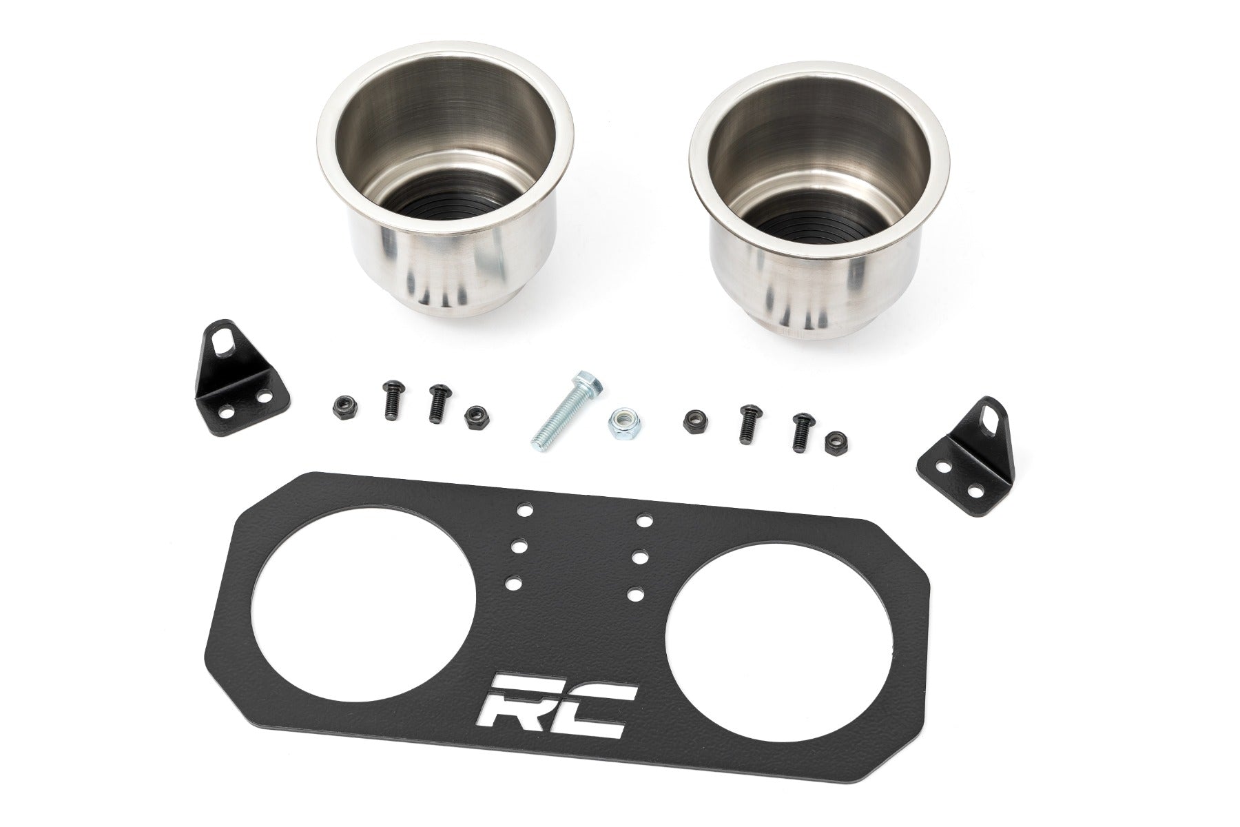 Rough Country Passenger Grip Handle Dual Cup Holder Polaris RZR 93058