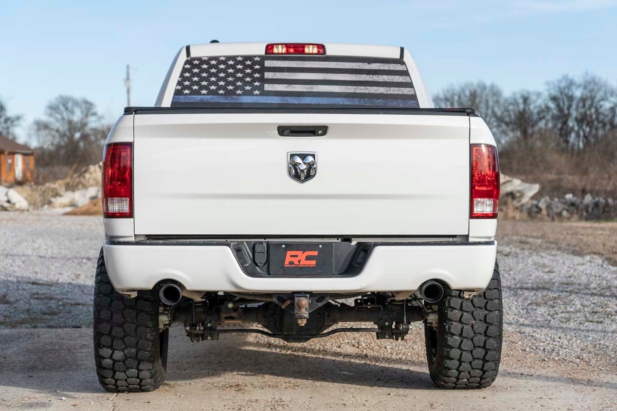 Dual Cat-Back Exhaust BLK Tips 09-18 Ram 1500 V8-4.7L, 5.7L 96009