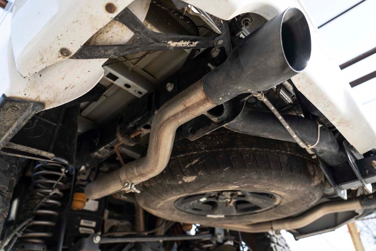 Dual Cat-Back Exhaust BLK Tips 09-18 Ram 1500 V8-4.7L, 5.7L 96009