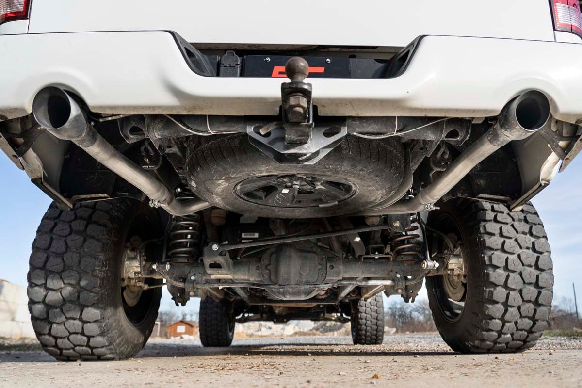 Dual Cat-Back Exhaust BLK Tips 09-18 Ram 1500 V8-4.7L, 5.7L 96009