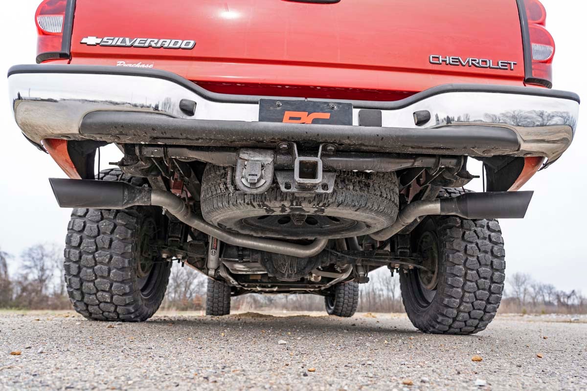 Rough Country Dual Cat-Back Exhaust Blk Tips 99-06 GM 1500 Ext Cab/SB 4.8L/5.3L 96005