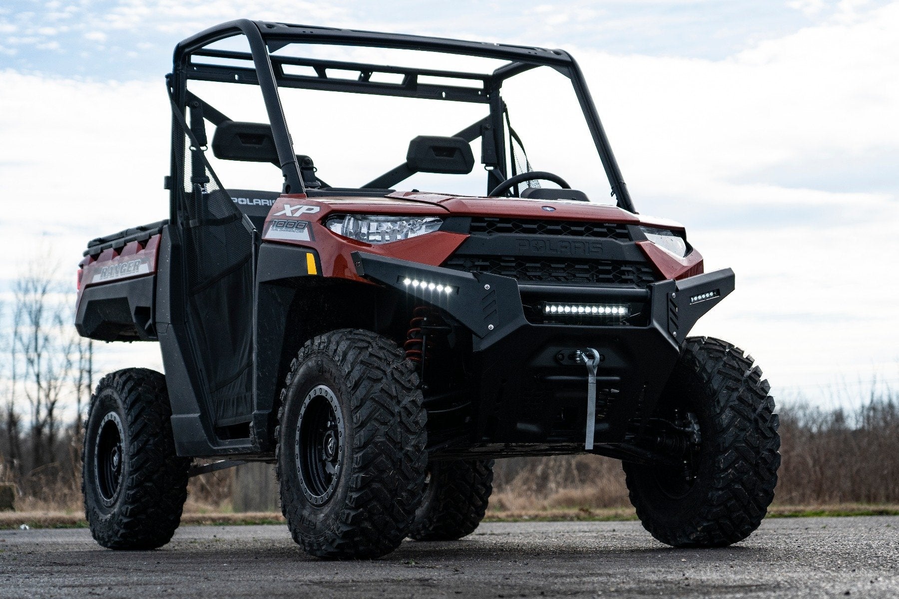 Rough Country Polaris Front Bumper Panels w/ 6in LED Light Bars 13-19 Ranger 93044