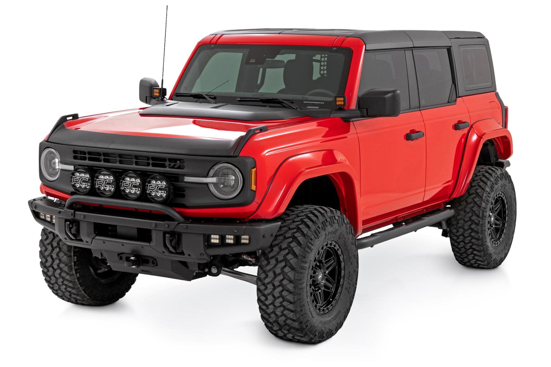 Rough Country Nerf Steps | 3" Tube | 4-Door | for Ford Bronco 4WD 2021-2026 43007