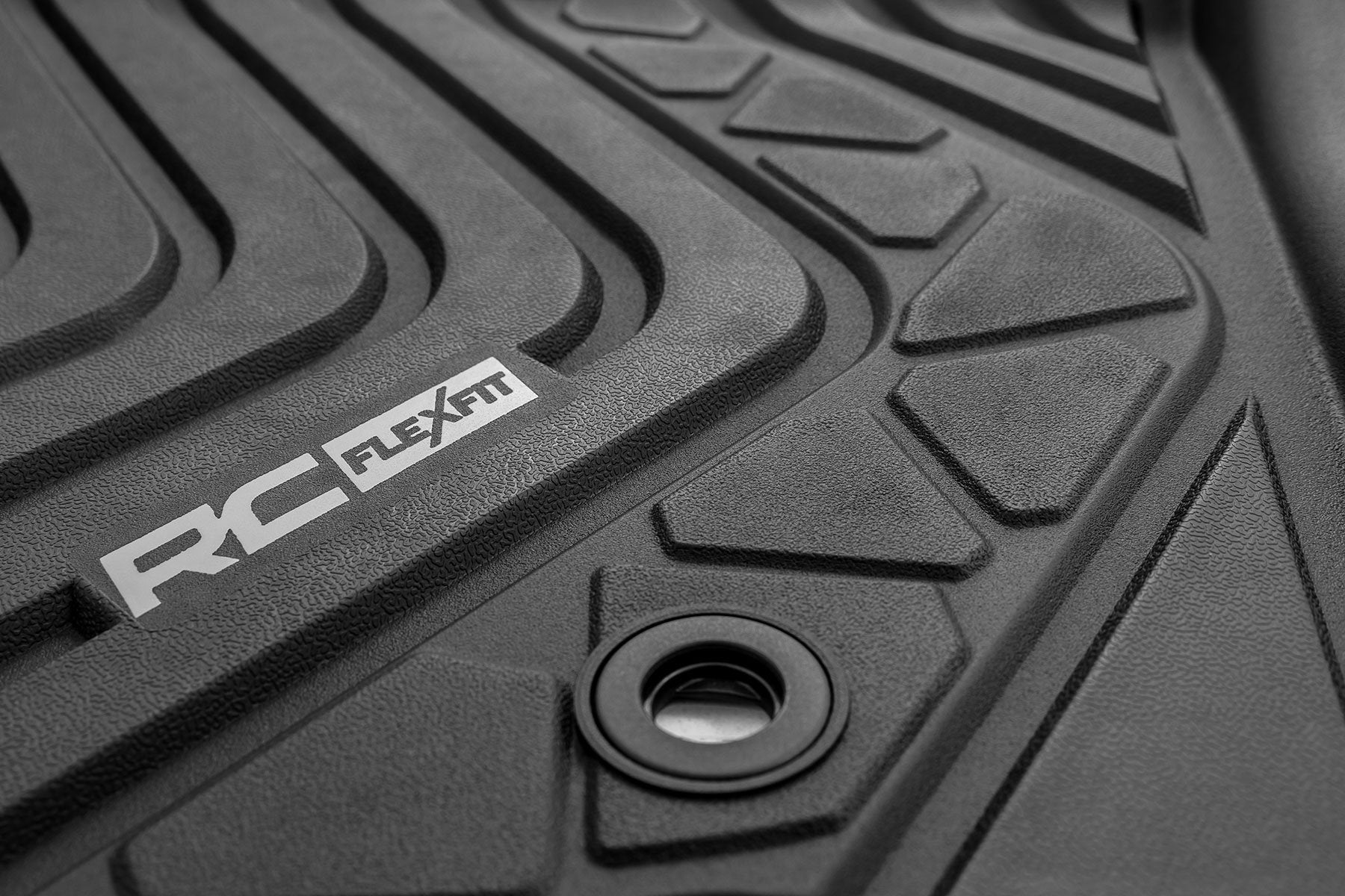 Rough Country Flex-Fit Floor Mats Front & Rear for Toyota Tacoma 16-23 FF-71216