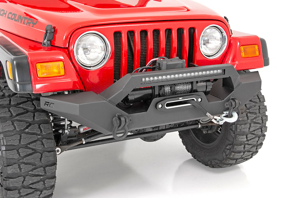 Rough Country Full Width Front LED Winch Bumper fits Jeep 87-06 Wrangler YJ/TJ 10595