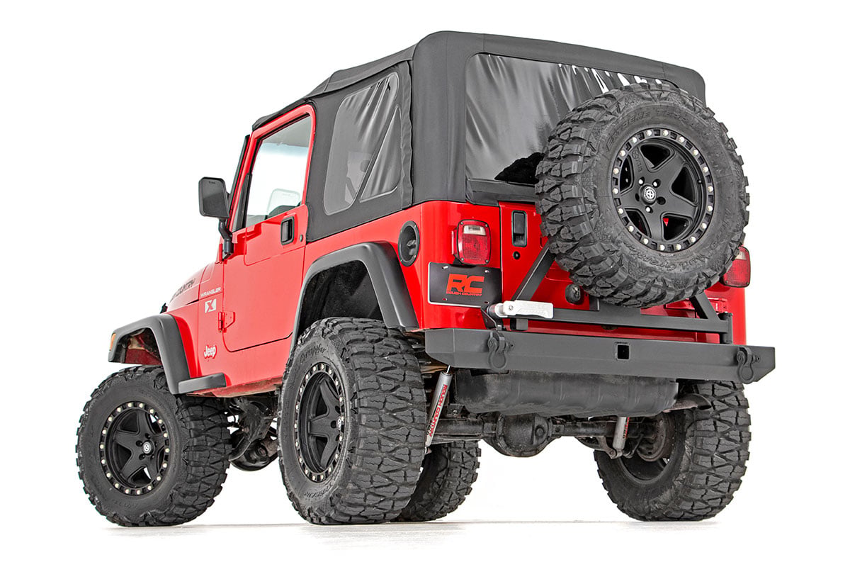 Rough Country Jeep Classic Rear Bumper w/Tire Carrier 87-06 Wrangler YJ/TJ 10592A