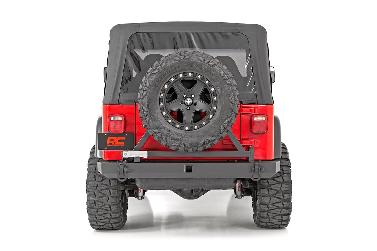 Rough Country Jeep Classic Rear Bumper w/Tire Carrier 87-06 Wrangler YJ/TJ 10592A